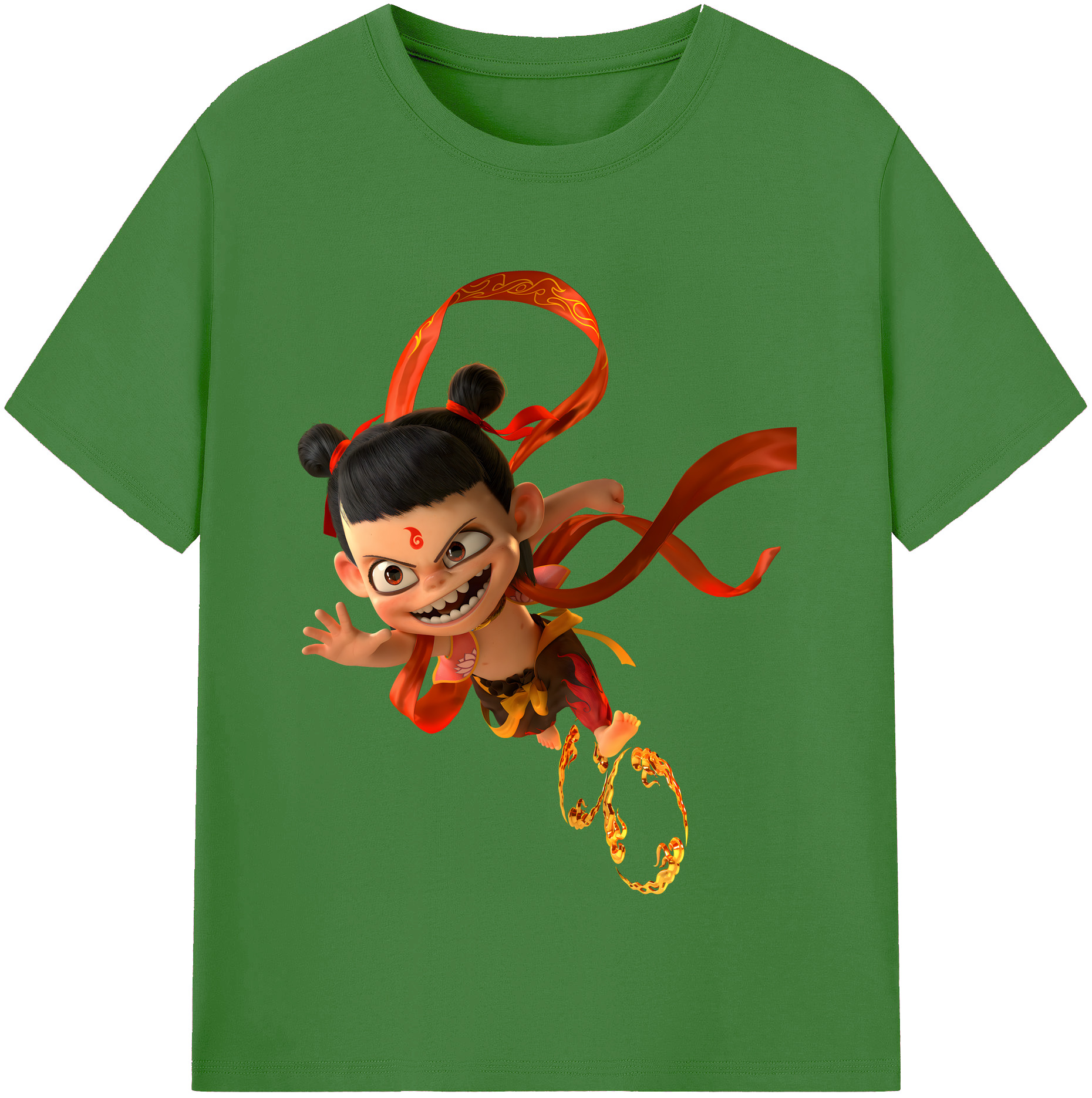 （画像用） Ne Zha 2 ナタ 魔童の大暴れ レディースカジュアルプリントTシャツ（綿100％）